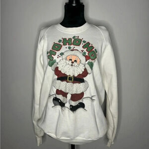 Vintage Cottage Core Christmas Crewneck Sweatshirt Size XL